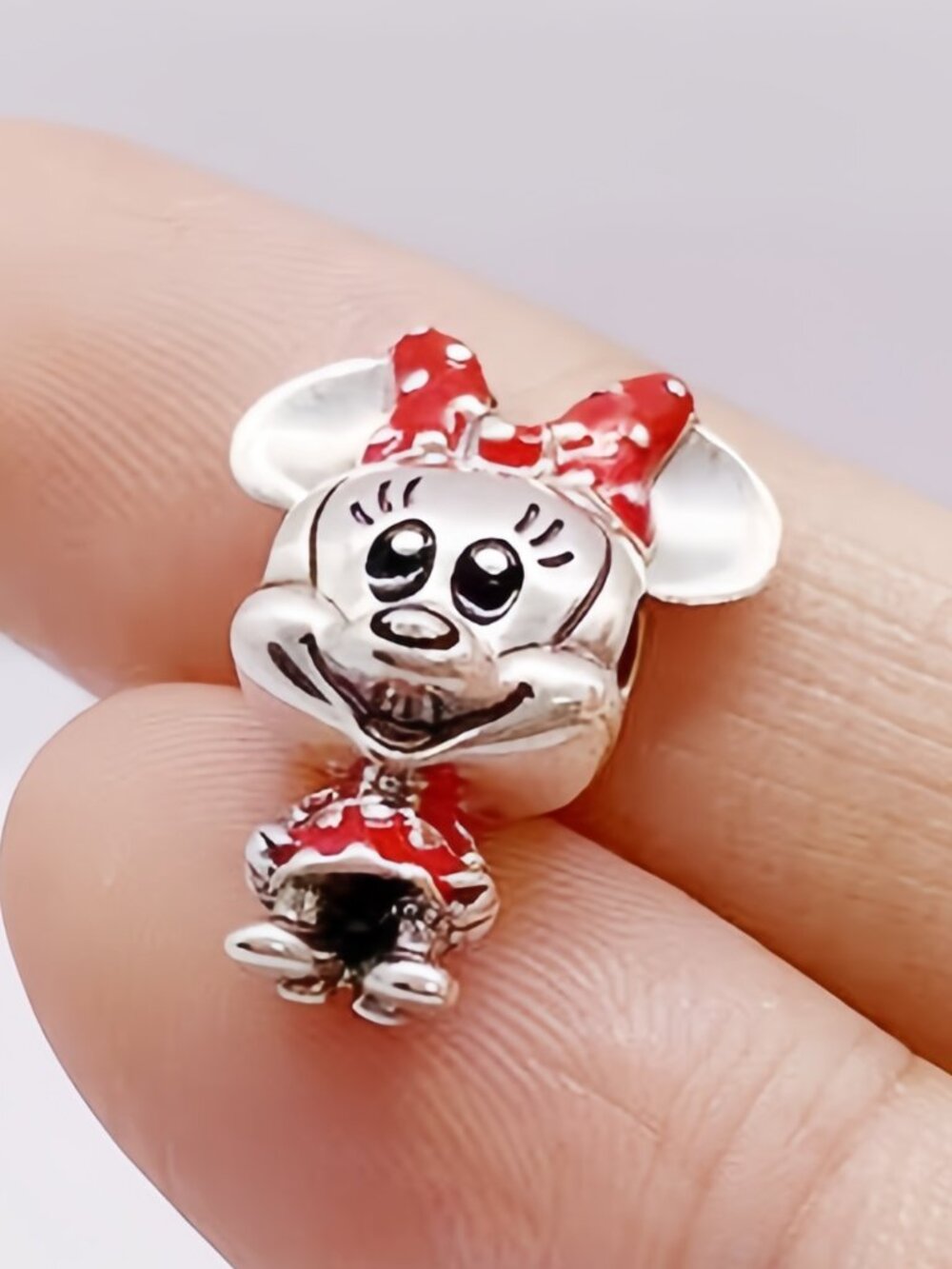 Pandora Disney Minnie Mouse Dotted Dress & Bow Charm
